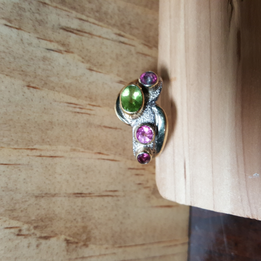 Multi-Gemstone Ring In Sterling Silver - image 5